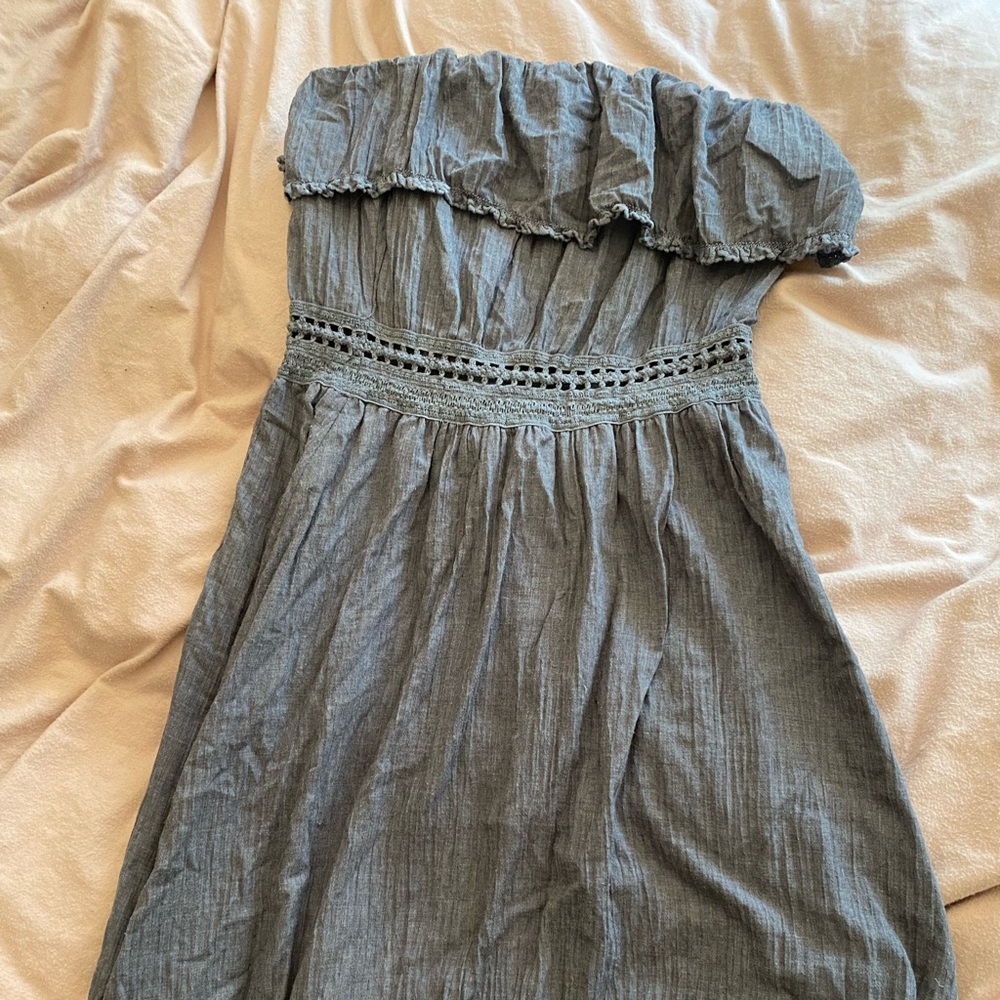 Strapless midi dress